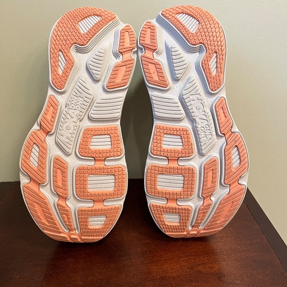 Hoka One Bondi 7 - Harbor Mist/Coral Running Shoes - Women size 7 - Picture 4 of 5